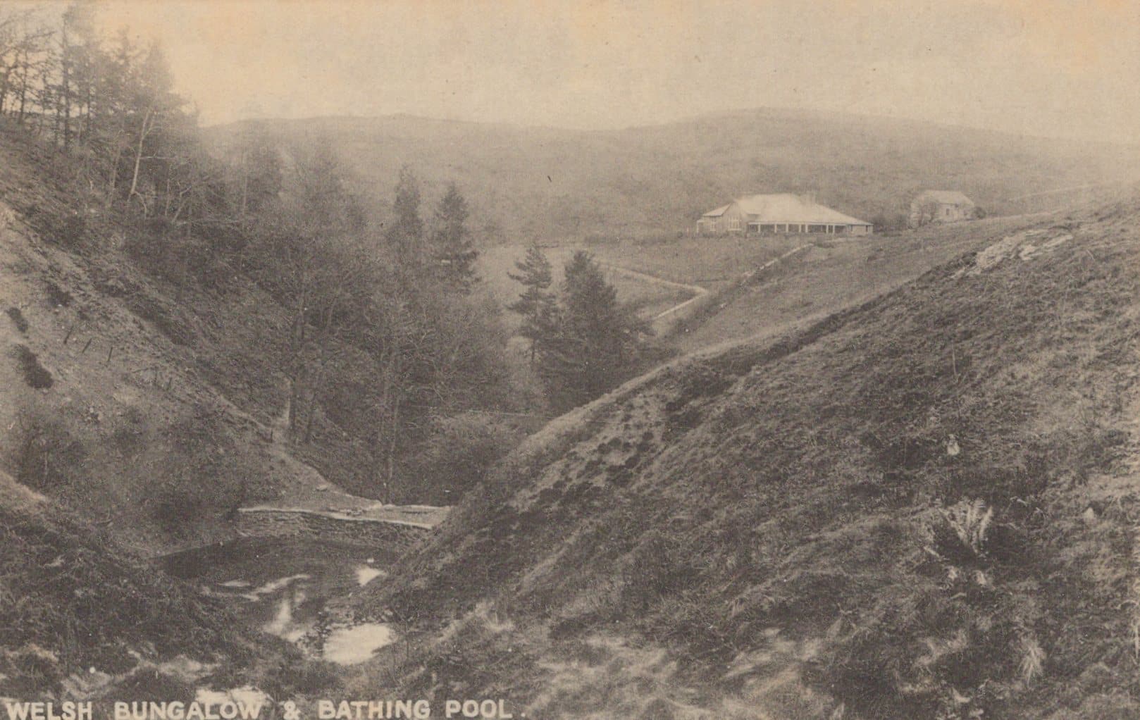 Cheshire Postcard - Mostyn House School, Parkgate - Welsh Bungalow & Bathing Pool - Mo’s Postcards 