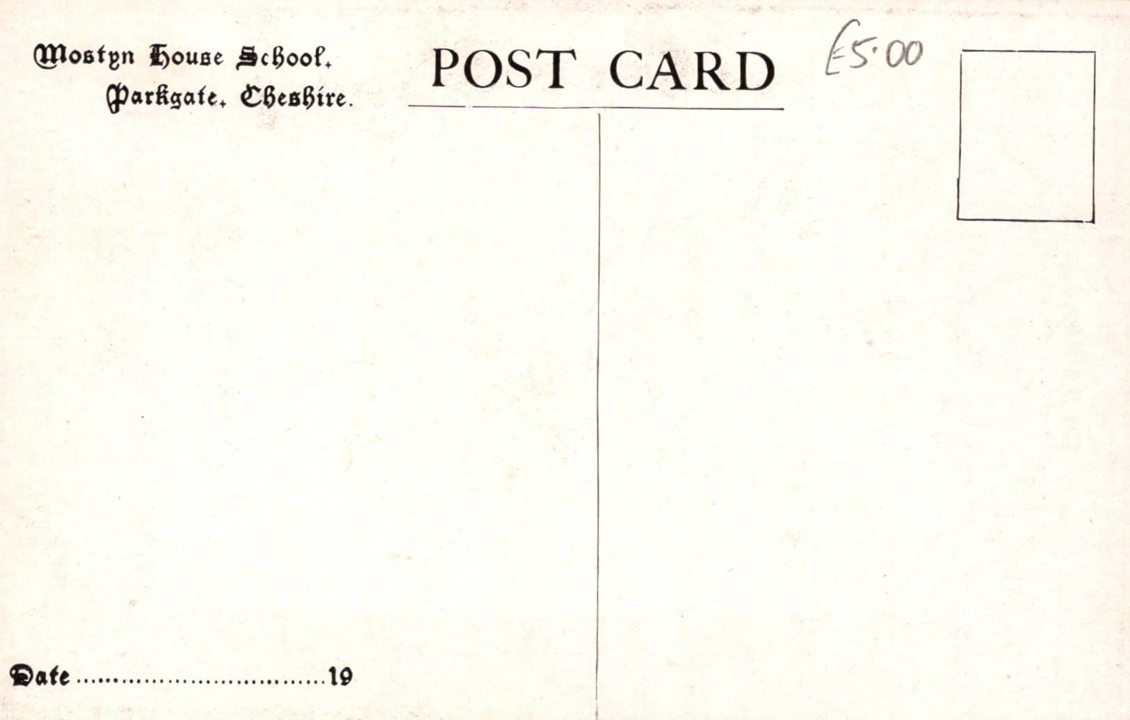 Cheshire Postcard - Mostyn House School, Parkgate - The School, Bungalow, Nantygarth - Mo’s Postcards 