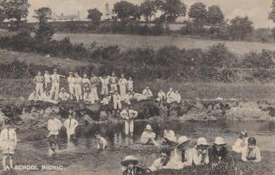 Cheshire Postcard - Mostyn House School, Parkgate - A School Picnic - Mo’s Postcards 