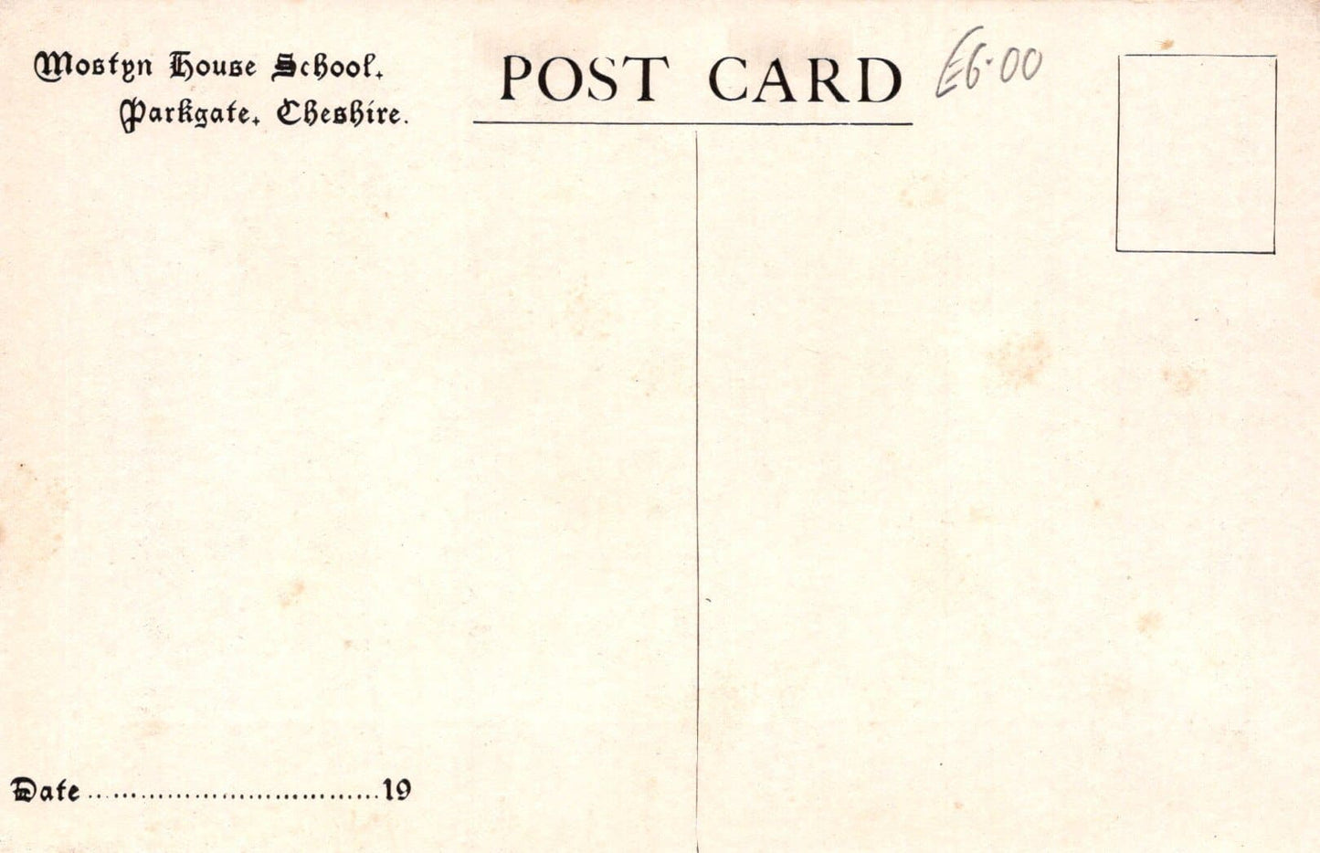 Cheshire Postcard - Mostyn House School, Parkgate - A School Picnic - Mo’s Postcards 
