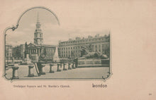 Load image into Gallery viewer, London Postcard - Trafalgar Square and St Martin&#39;s Church - Mo’s Postcards 
