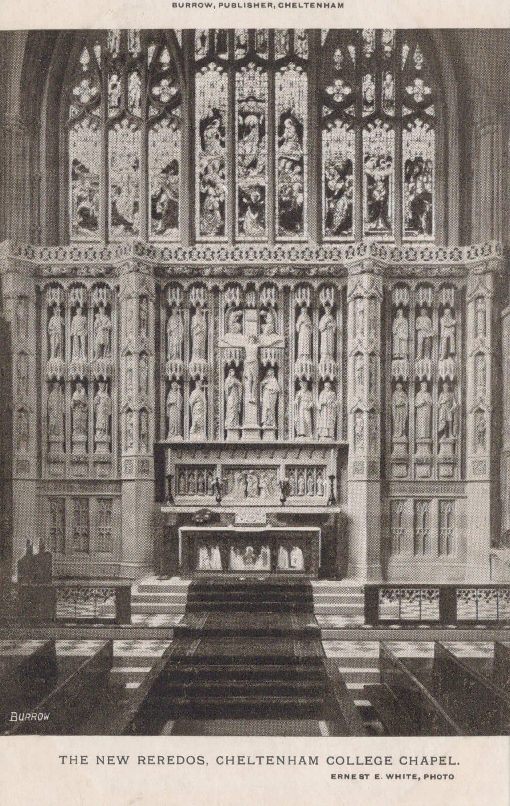 Gloucestershire Postcard - The New Reredos, Cheltenham College Chapel - Mo’s Postcards 